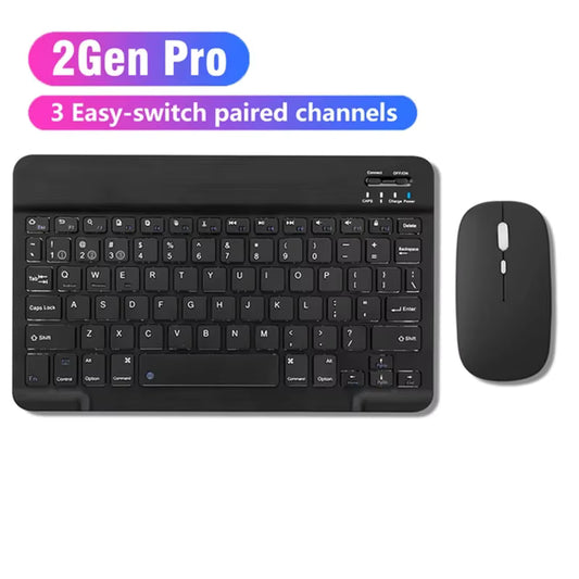 Tüm Cihazlara Uyumlu Şarj Edilebilir Kablosuz Bluetooth Klavye Mouse Set