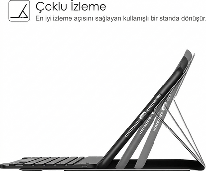 Apple iPad Manyetik Bluetooth Klavyeli Tablet Kılıfı